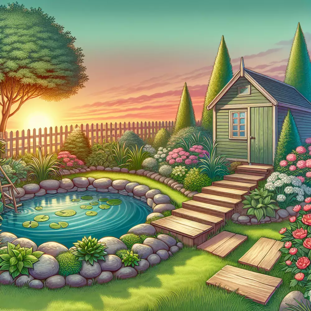 rybníček na zahradě